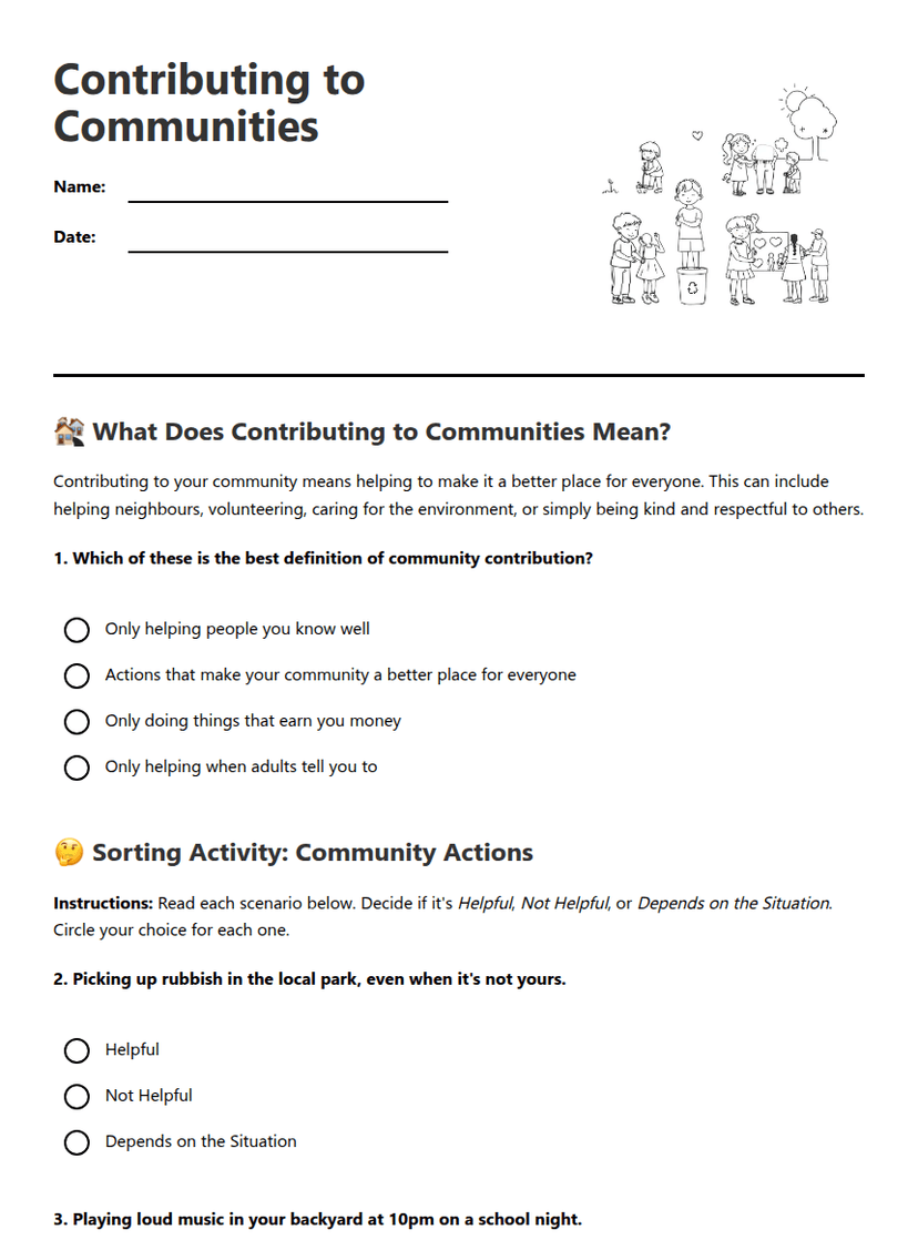 Contributing to Communities