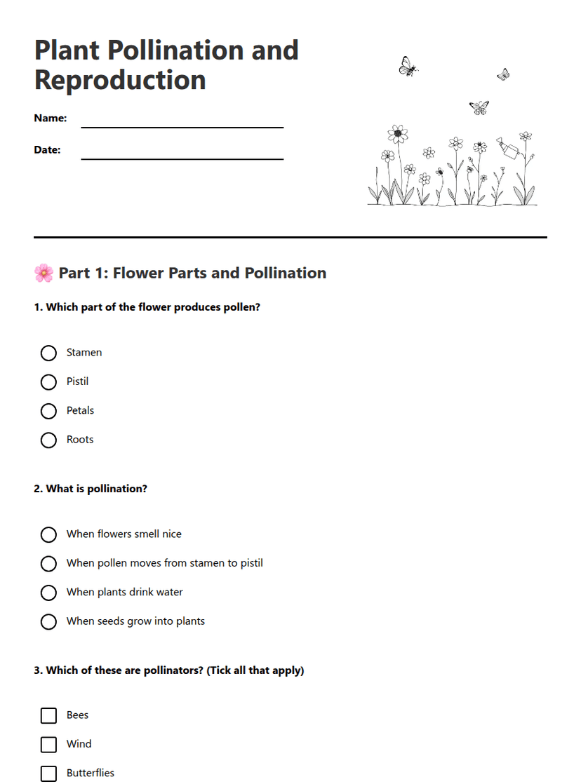 Plant Pollination and Reproduction