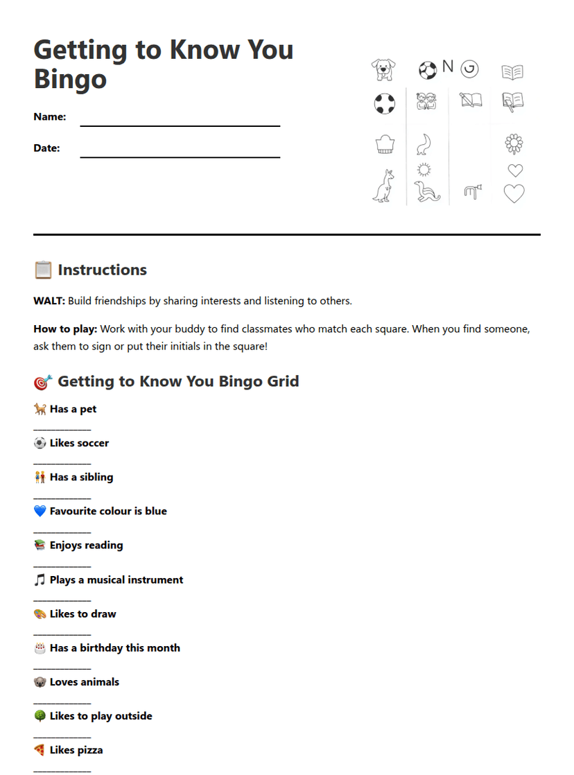 Getting to Know You
