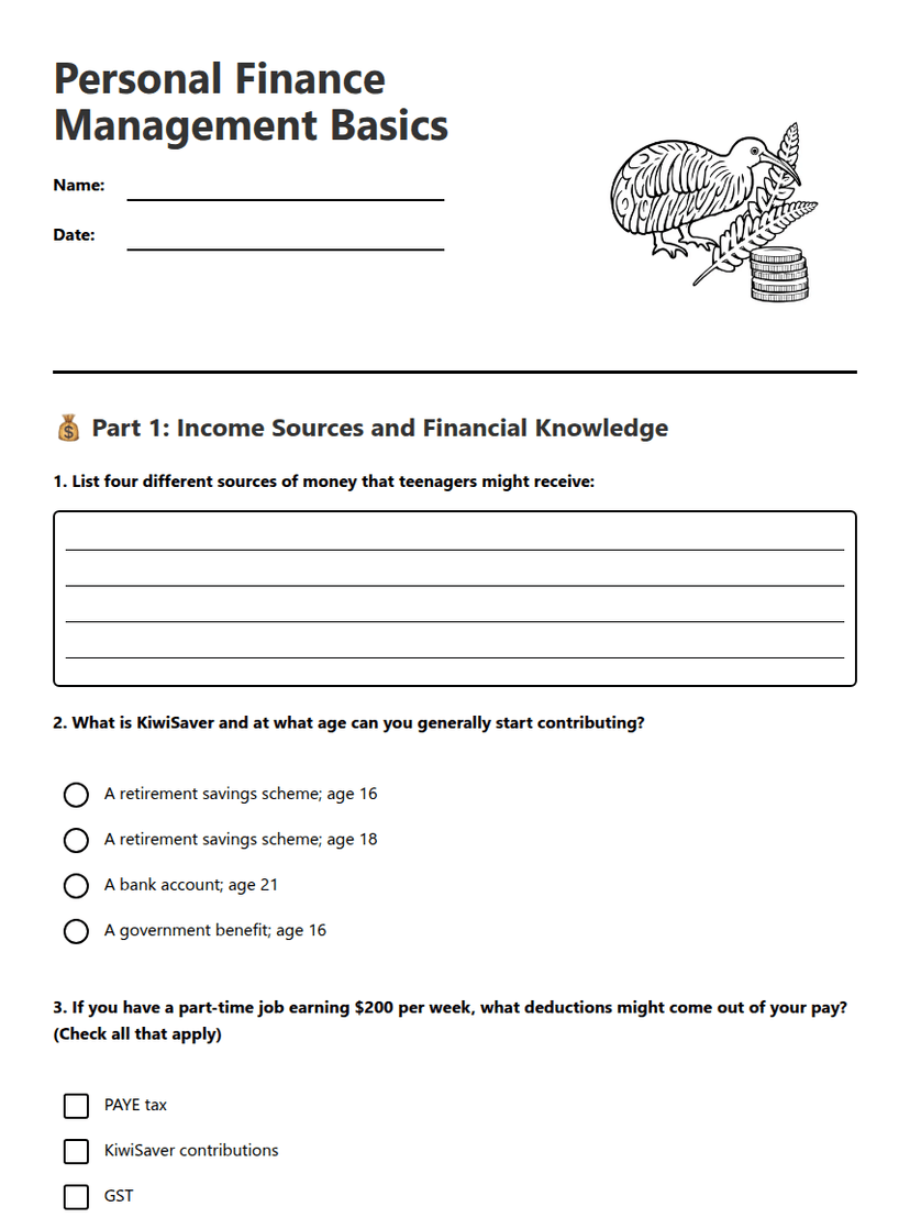 Personal Finance Management Basics