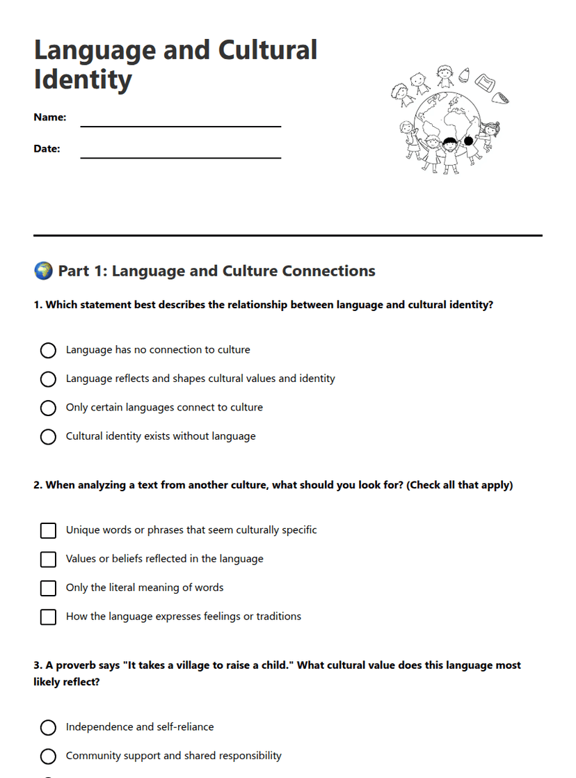 Language and Cultural Identity