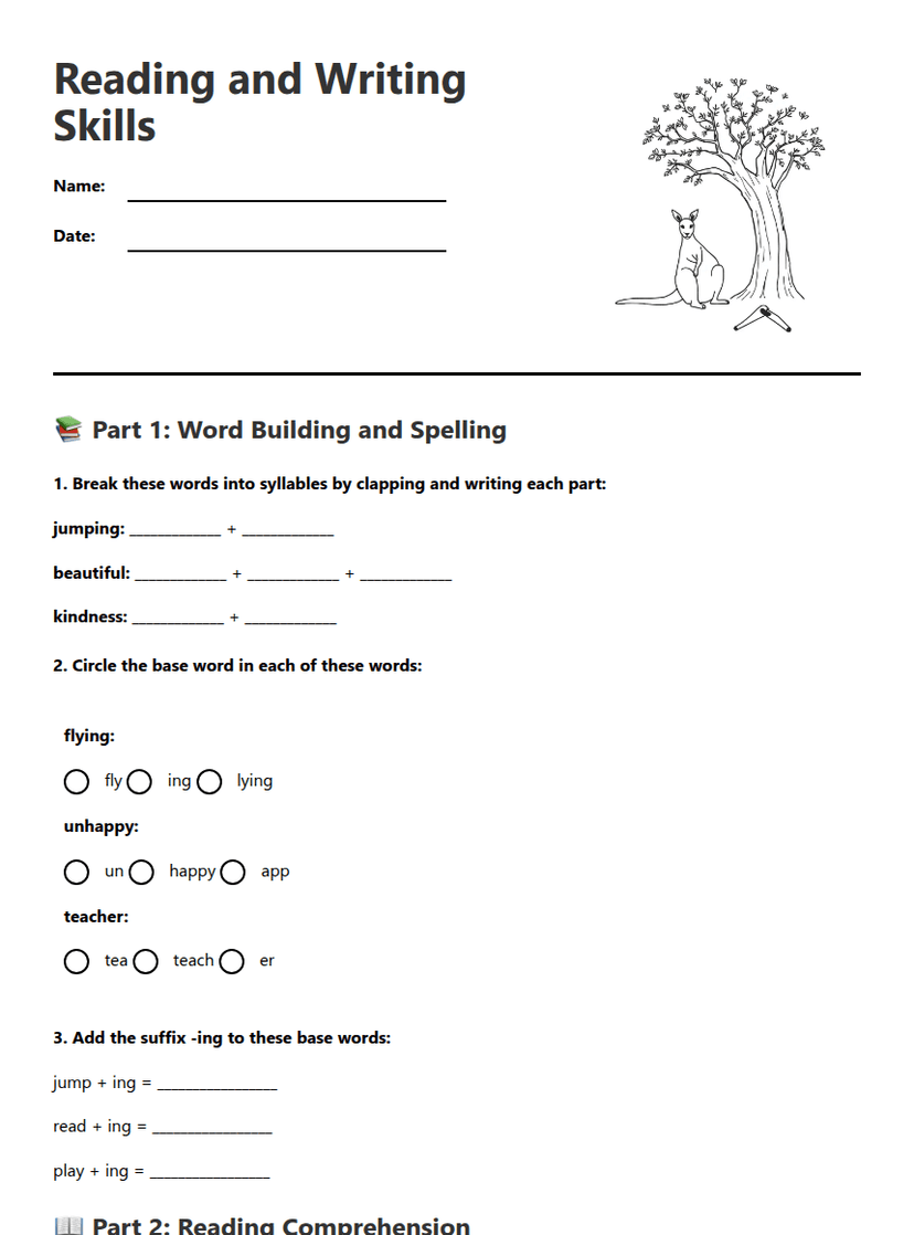 Reading and Writing Skills