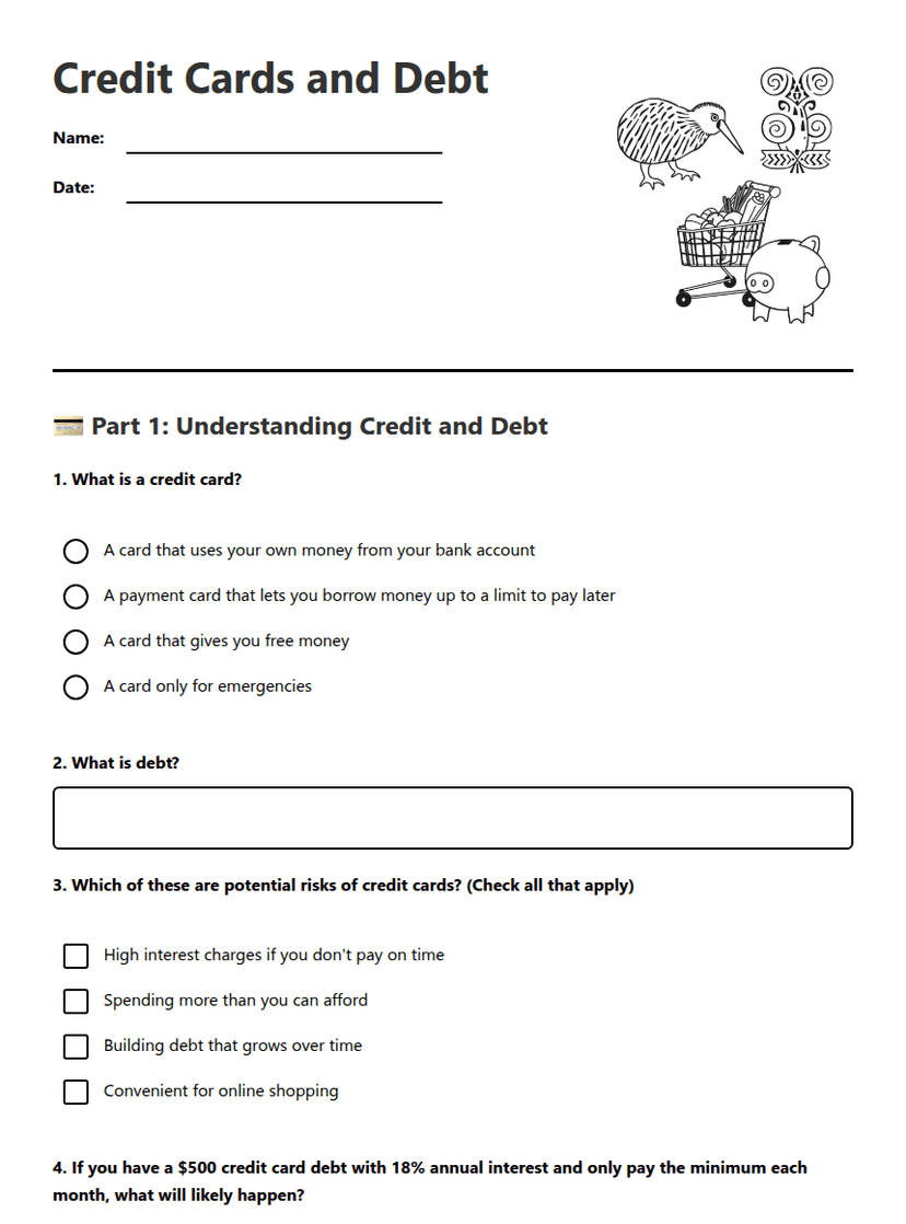 Credit Cards and Debt