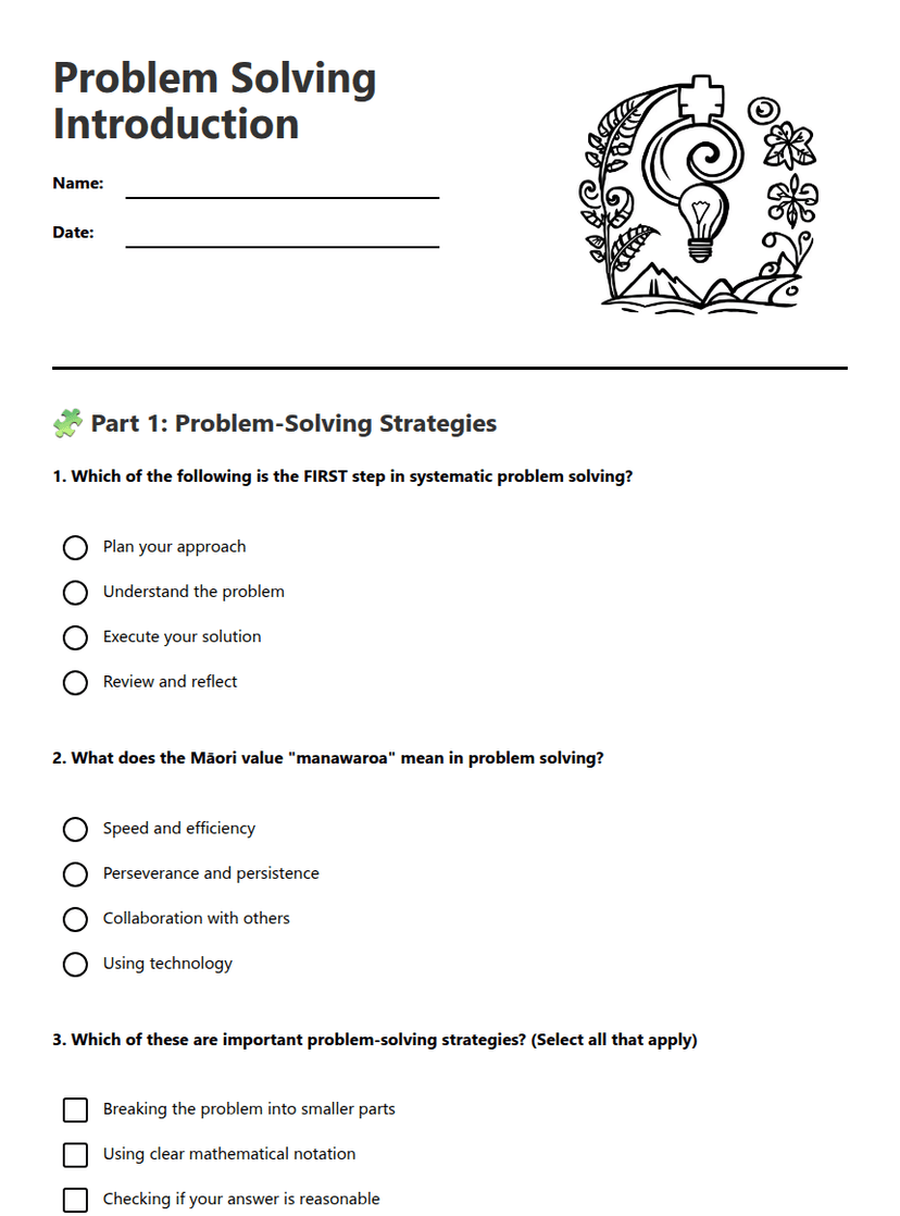 Problem Solving Introduction