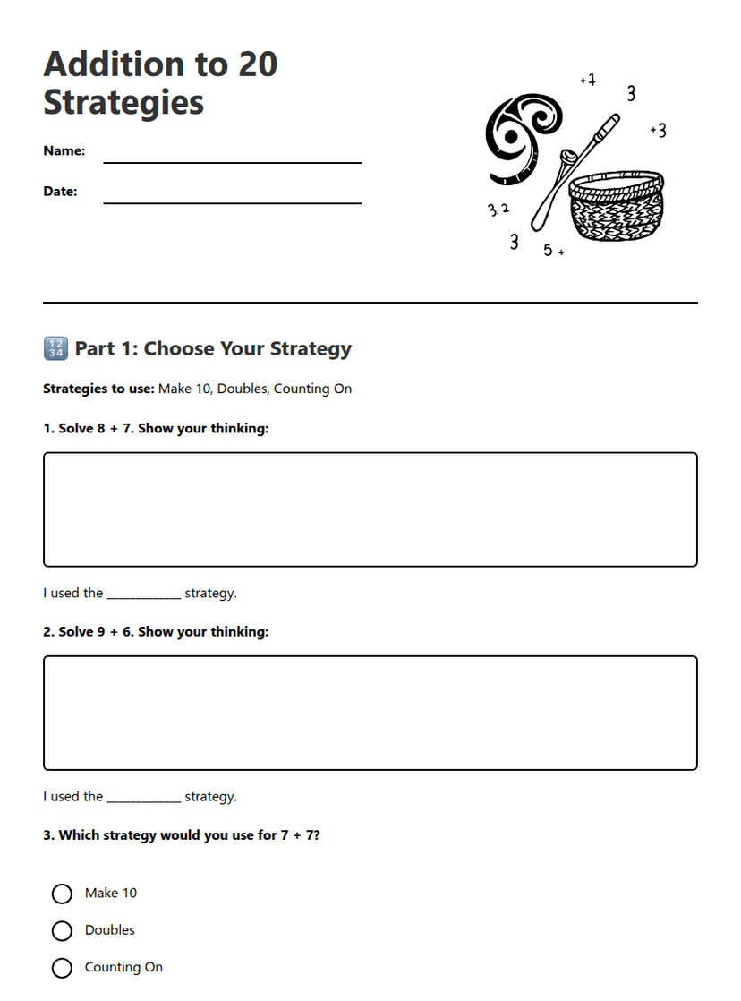Addition to 20 Strategies