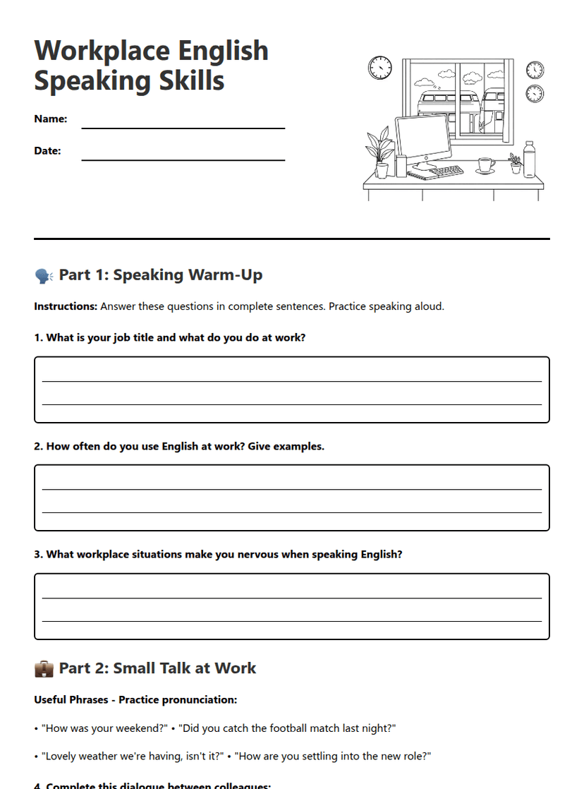 Workplace English Speaking Skills