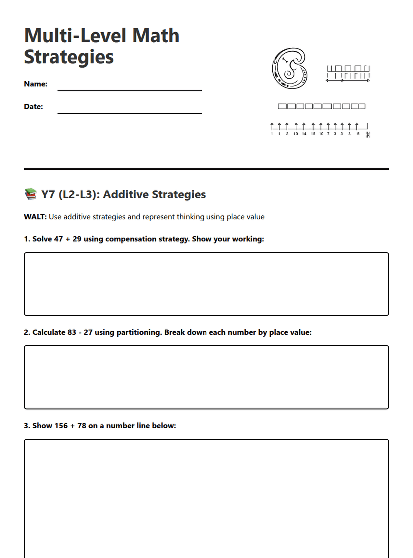 Multi-Level Math Strategies