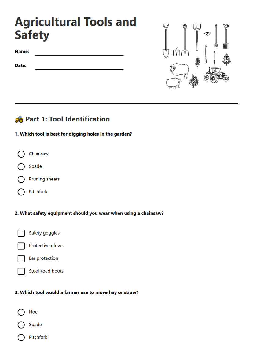 Agricultural Tools and Safety