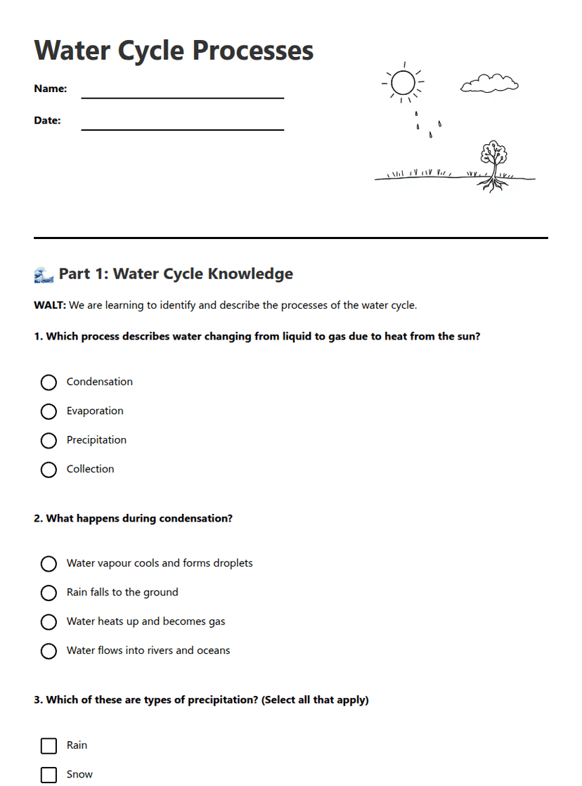 Water Cycle Processes