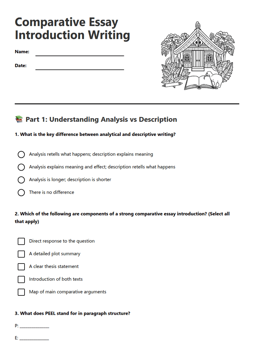 Comparative Essay Introduction Writing