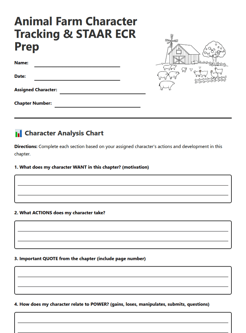 Animal Farm Character Tracking