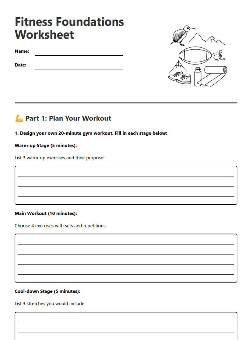 Fitness Foundations Worksheet