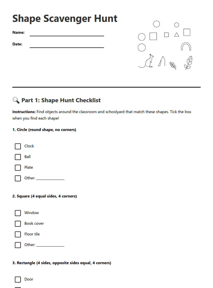 Shape Scavenger Hunt
