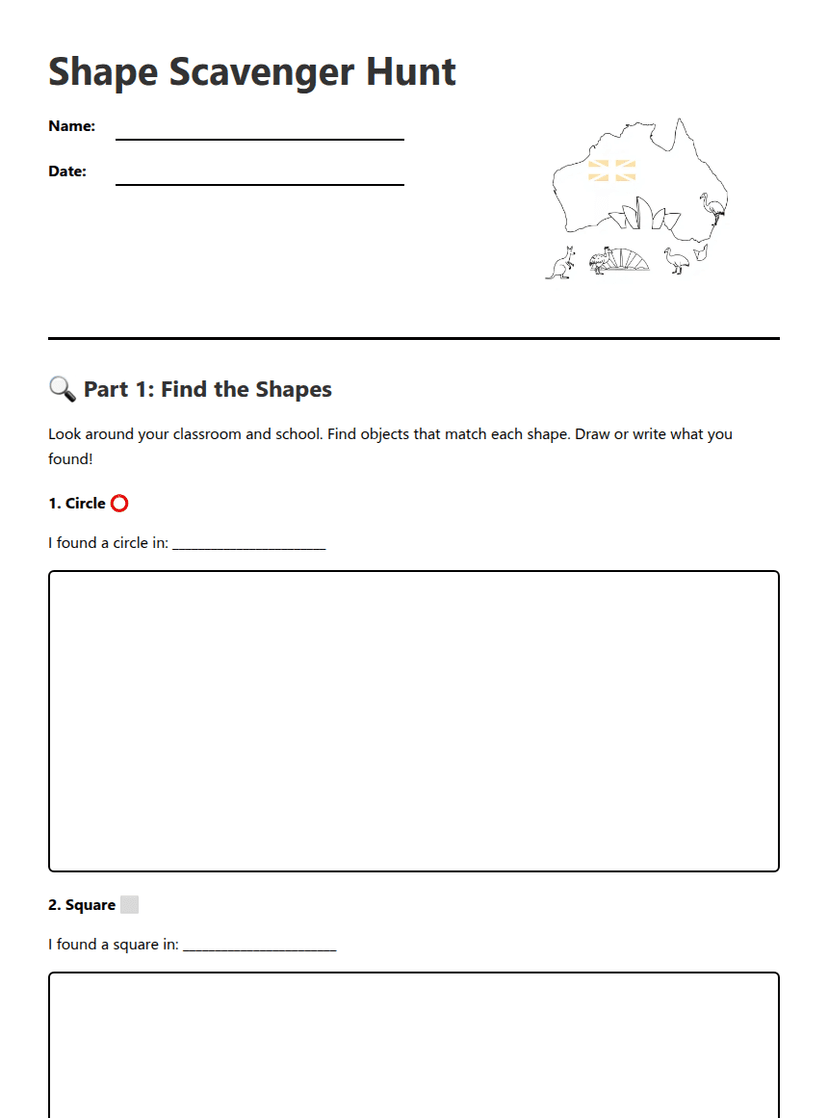 Shape Scavenger Hunt