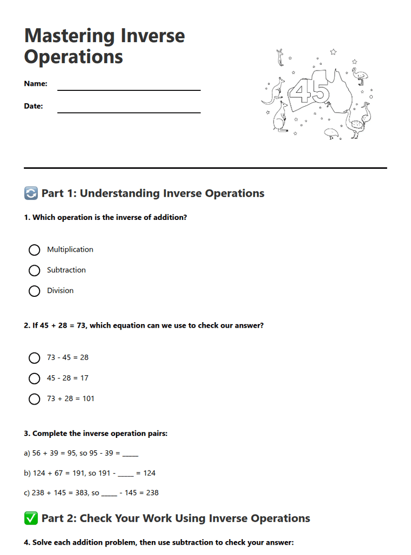 Mastering Inverse Operations