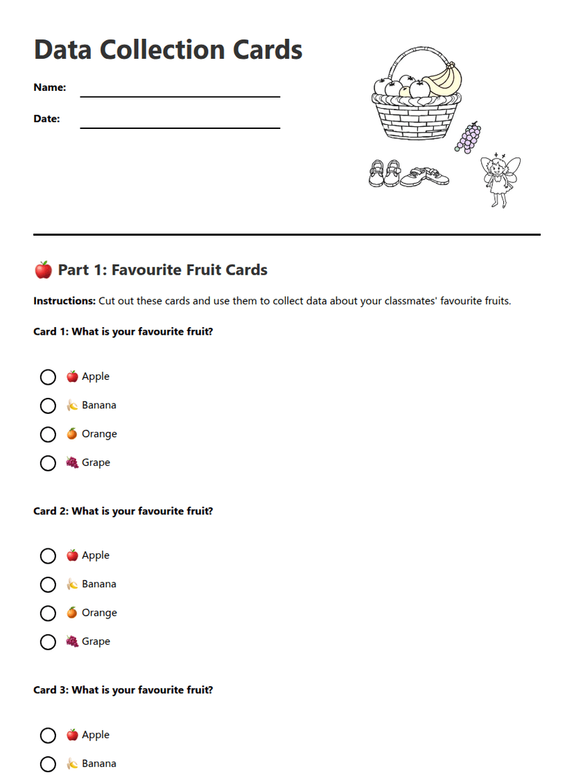 Data Collection Cards