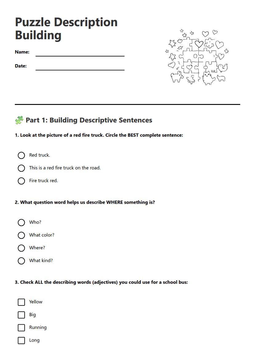 Puzzle Description Building
