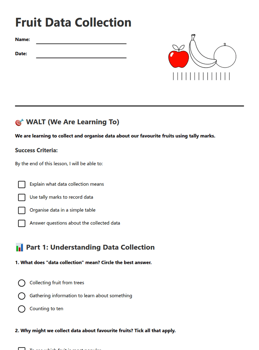 Fruit Data Collection