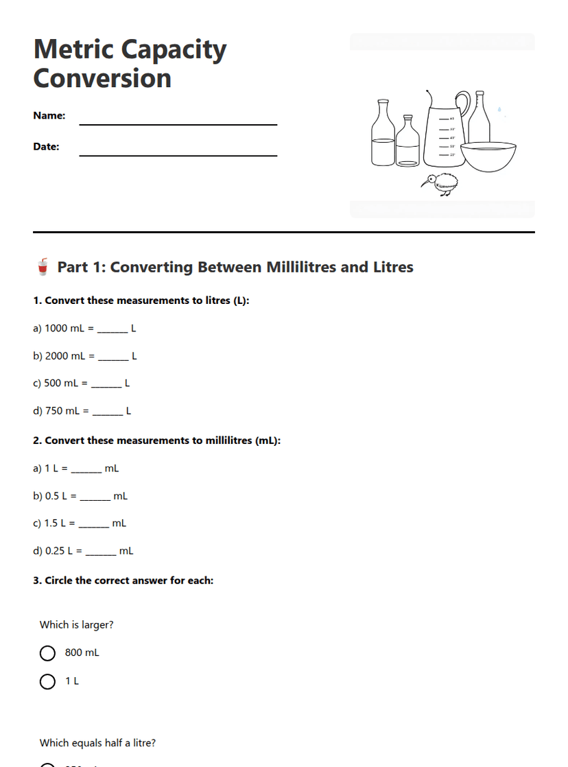 Metric Capacity Conversion