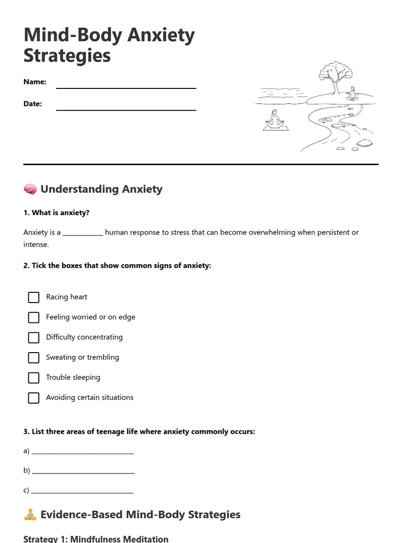 Mind-Body Anxiety Strategies