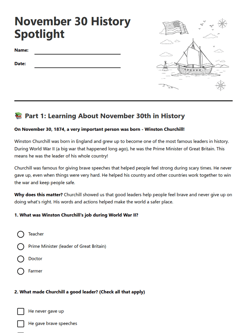 November 30 History Spotlight