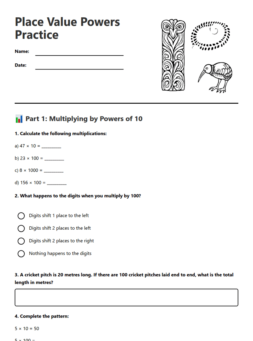 Place Value Powers Practice