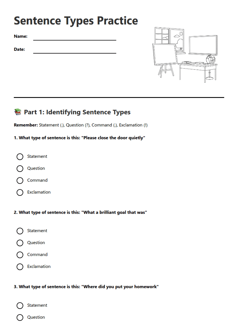 Sentence Types Practice