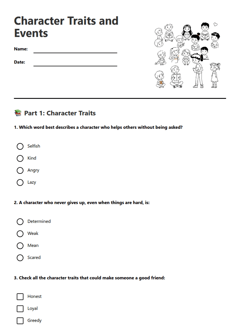 Character Traits and Events