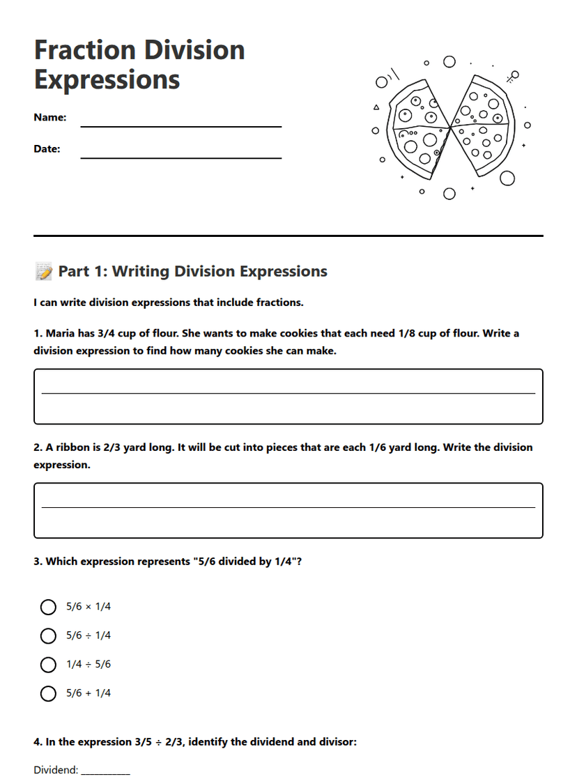 Fraction Division Expressions