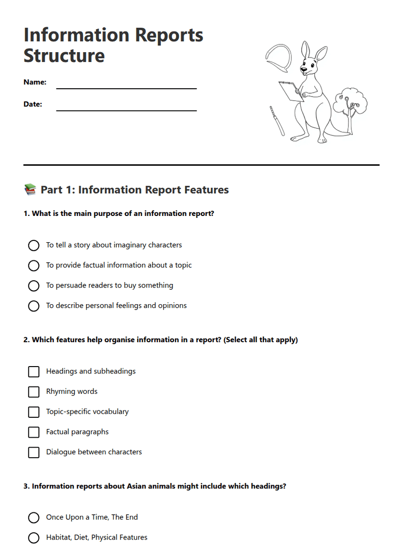 Information Reports Structure