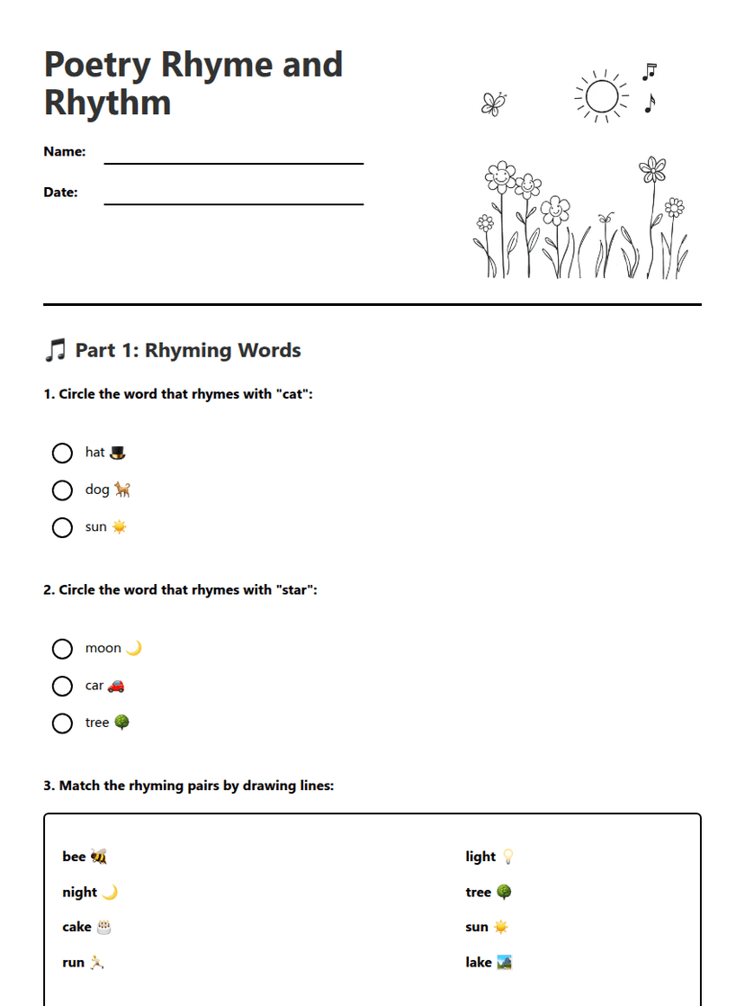 Poetry Rhyme and Rhythm