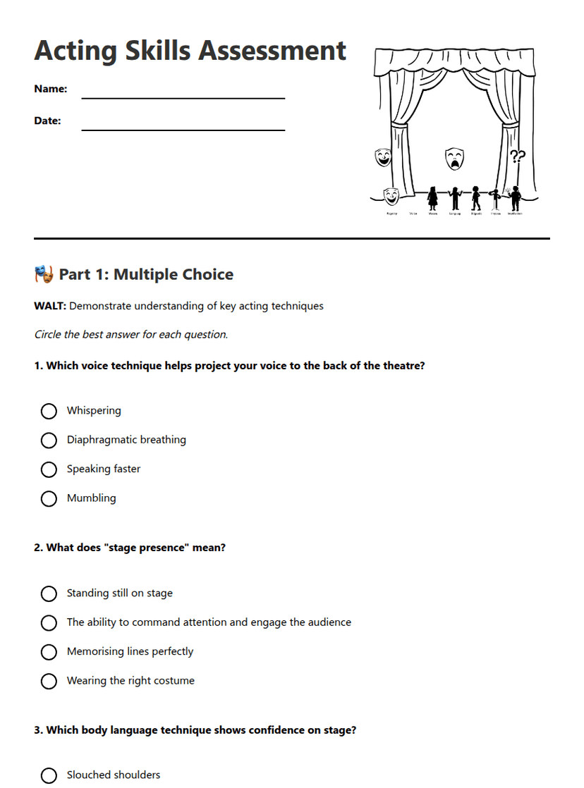 Acting Skills Assessment