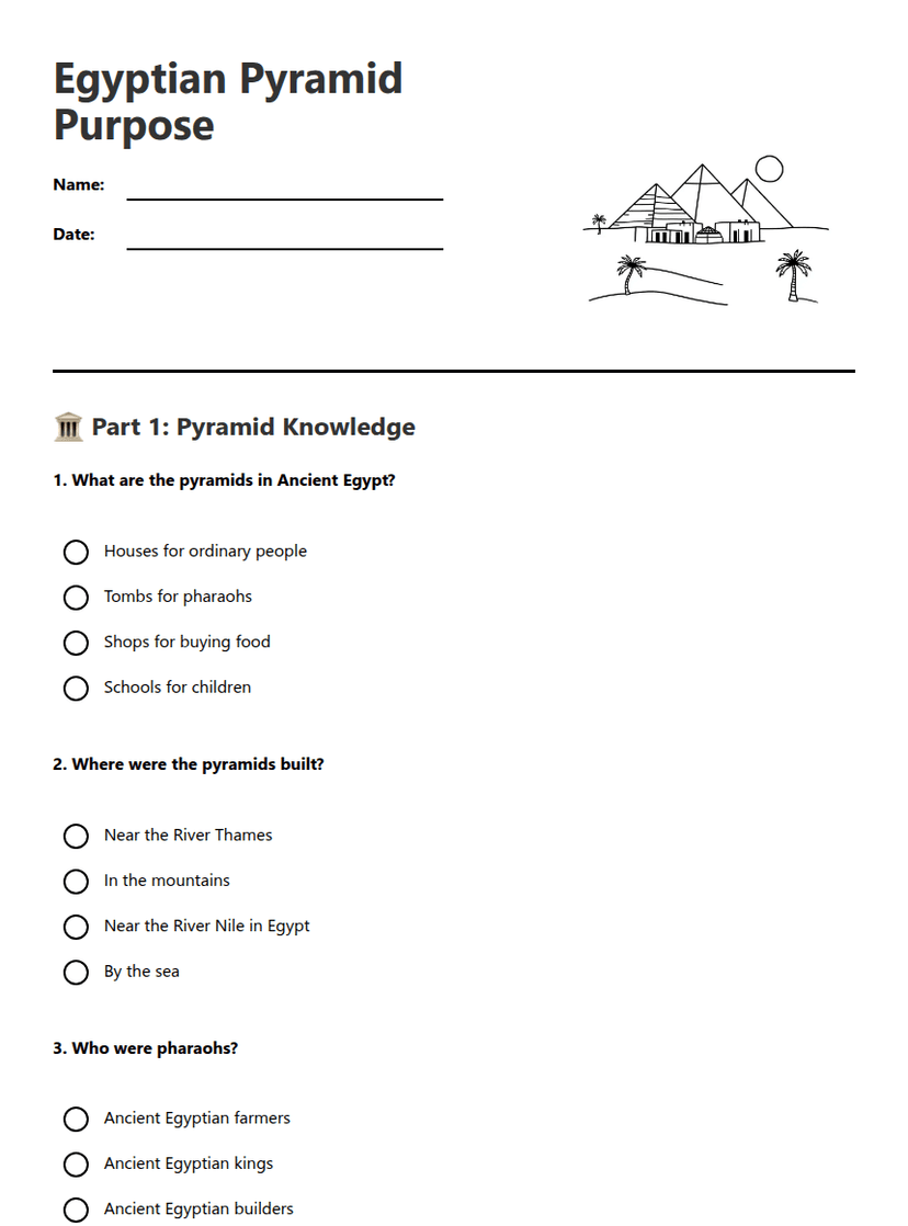 Egyptian Pyramid Purpose