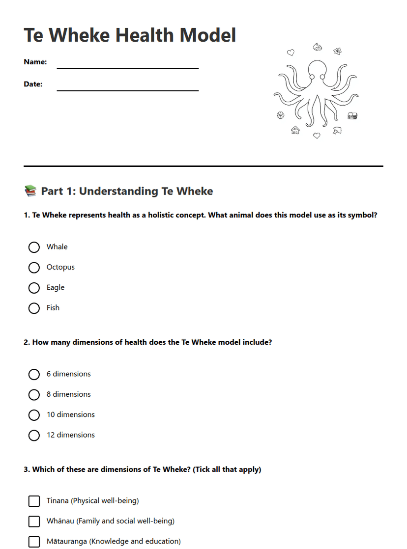 Te Wheke Health Model