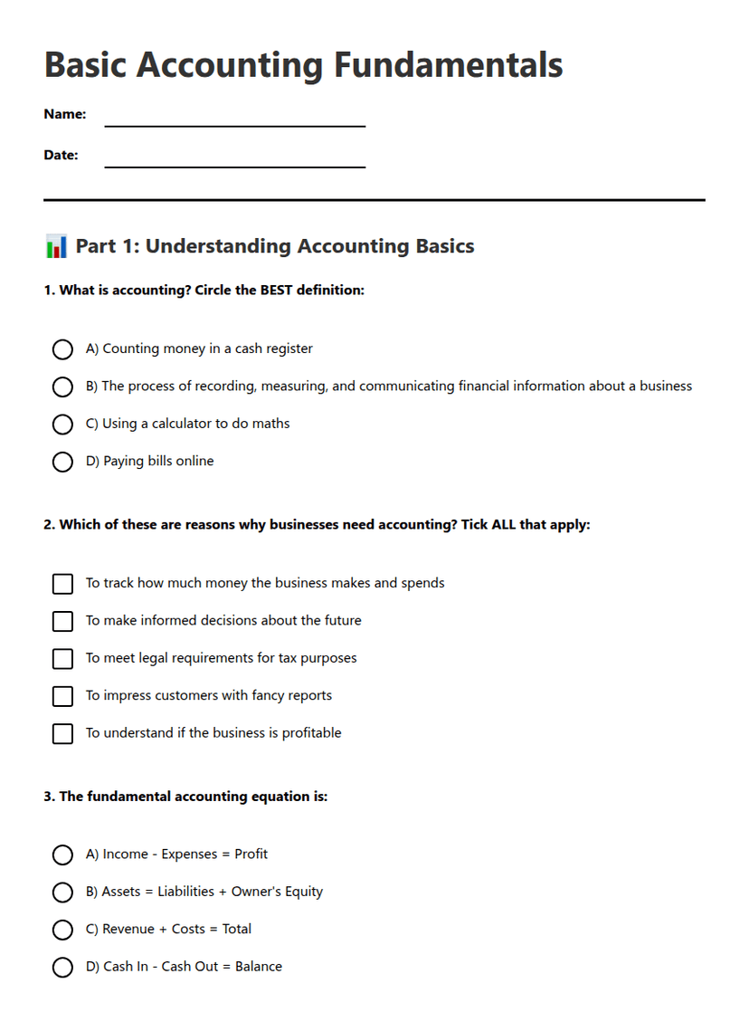 Basic Accounting Fundamentals