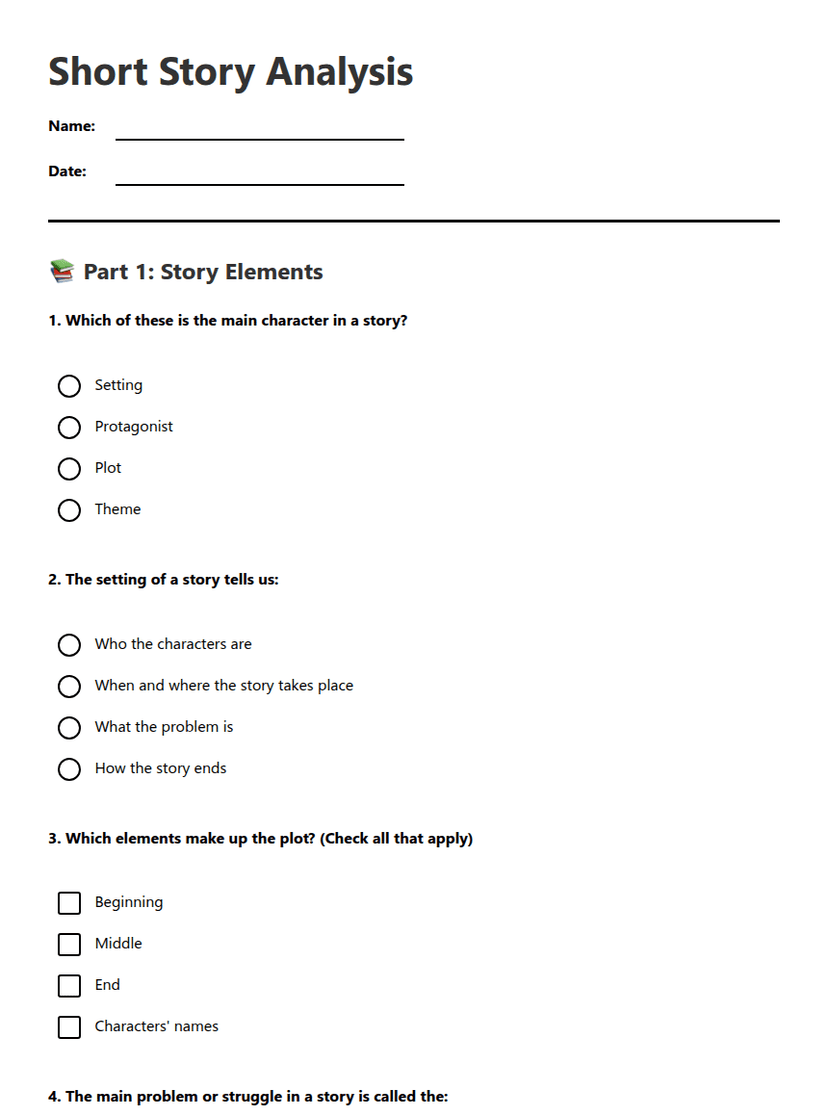 Short Story Analysis