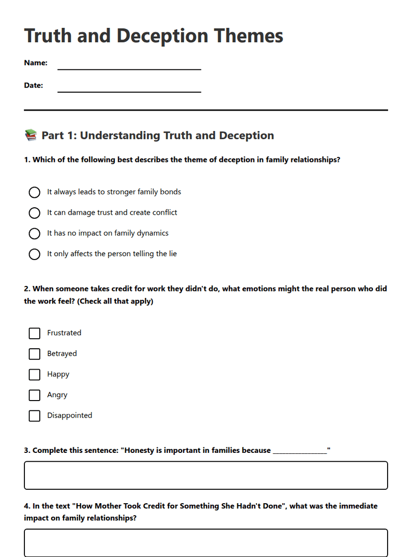 Truth and Deception Themes