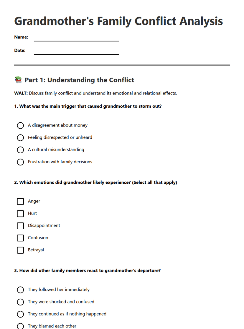 Grandmother's Family Conflict Analysis