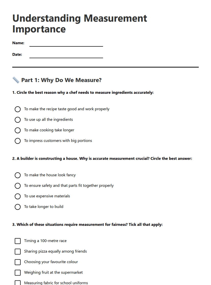 Understanding Measurement Importance