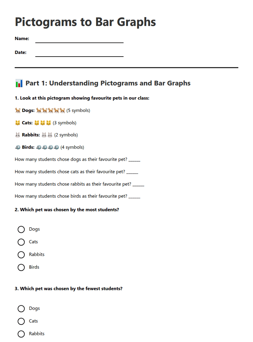 Pictograms to Bar Graphs