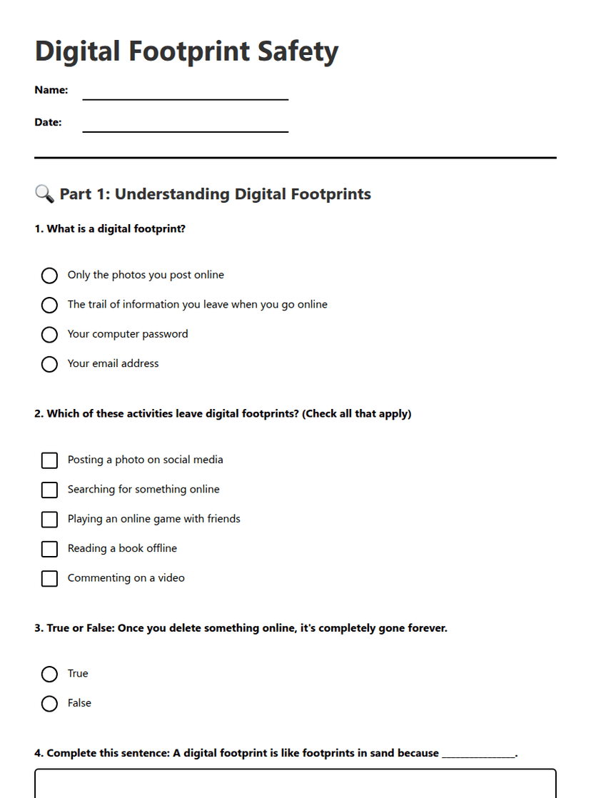 Digital Footprint Safety