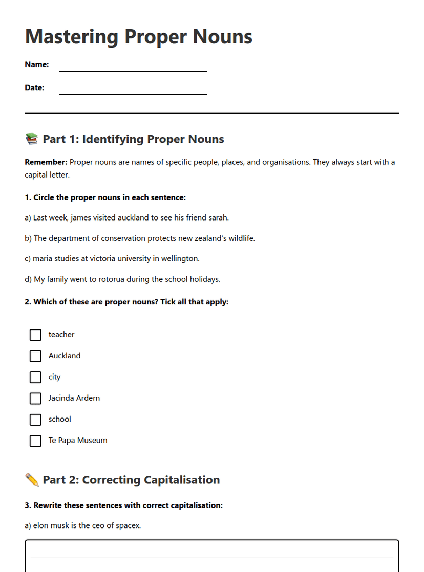 Mastering Proper Nouns