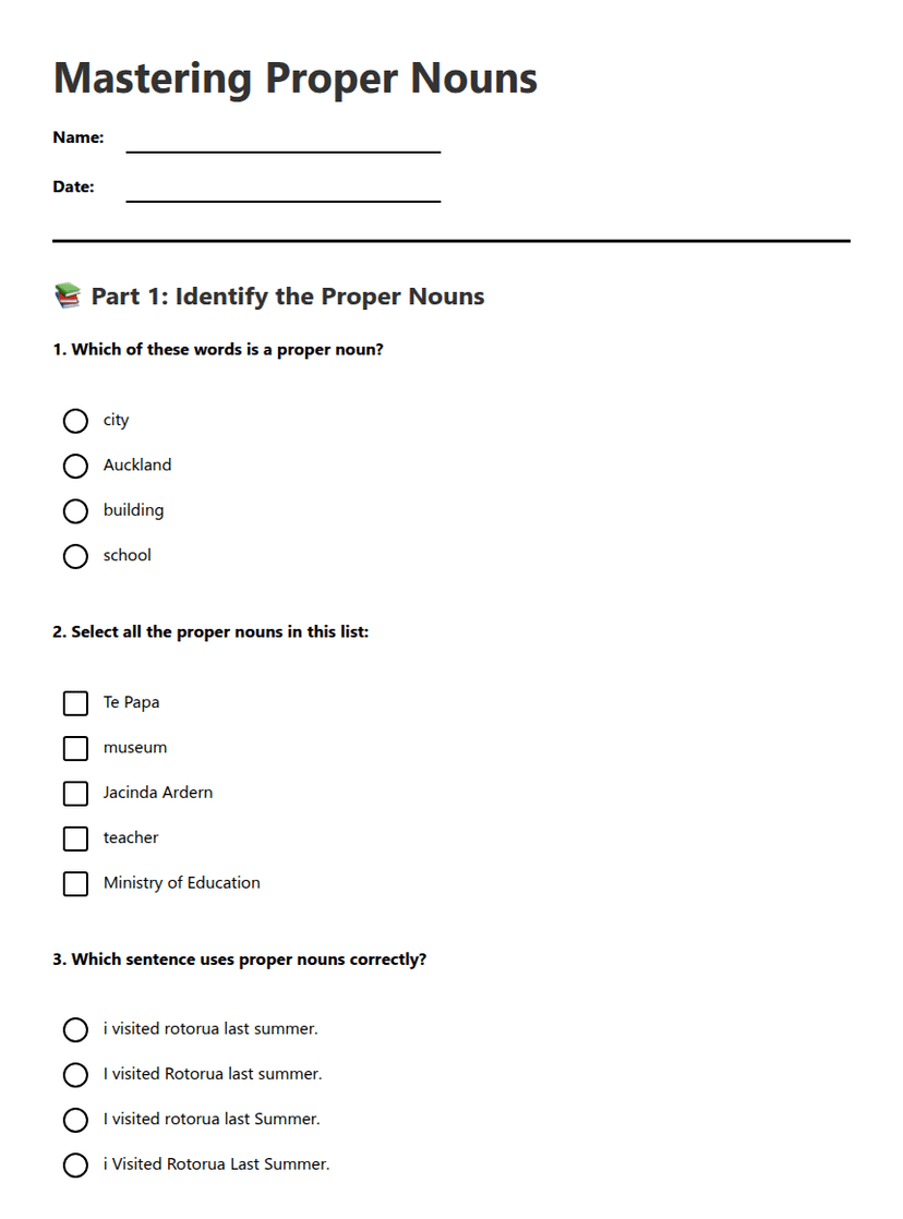 Mastering Proper Nouns
