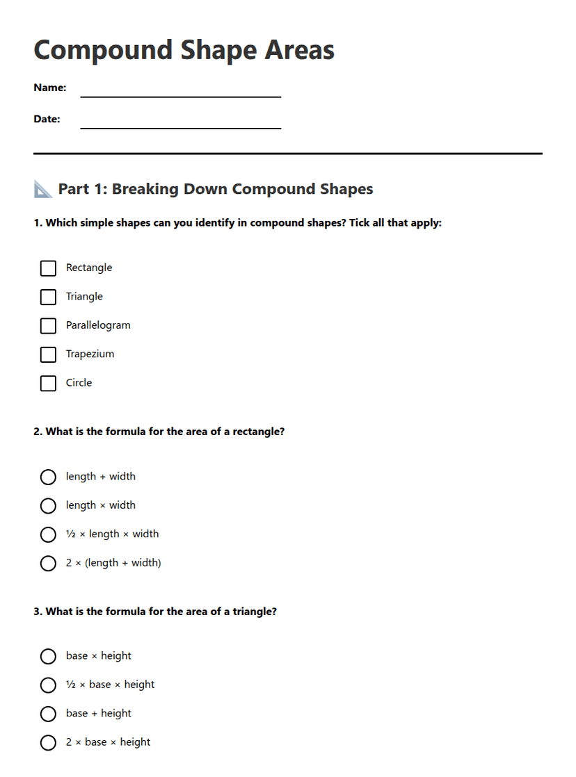 Compound Shape Areas