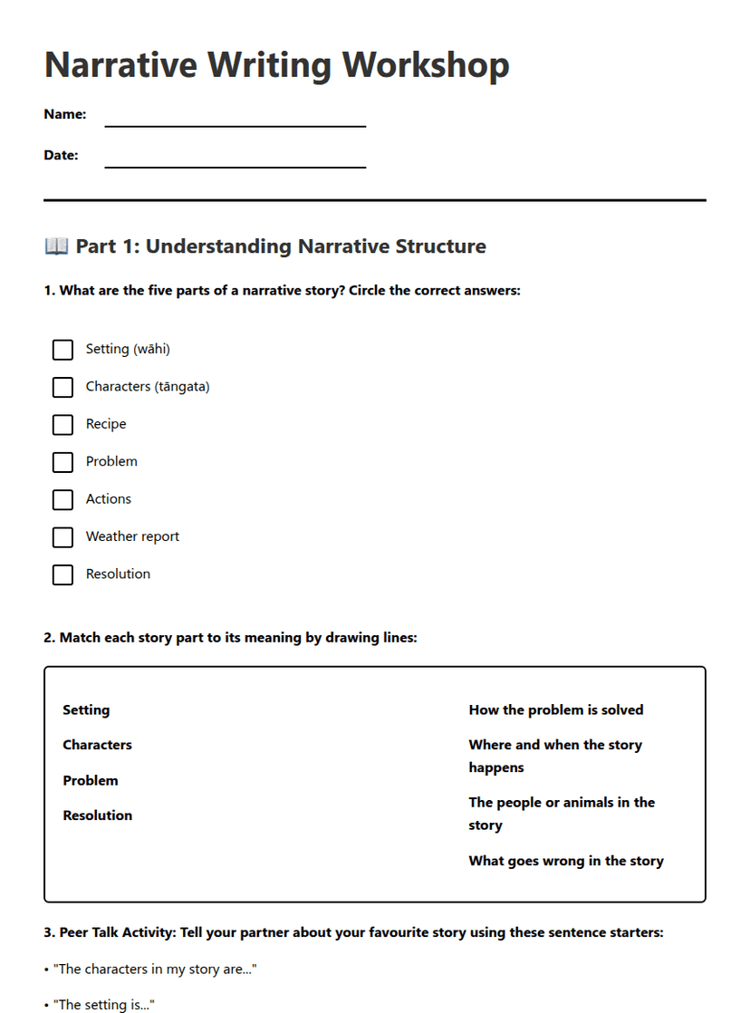 Narrative Writing Workshop