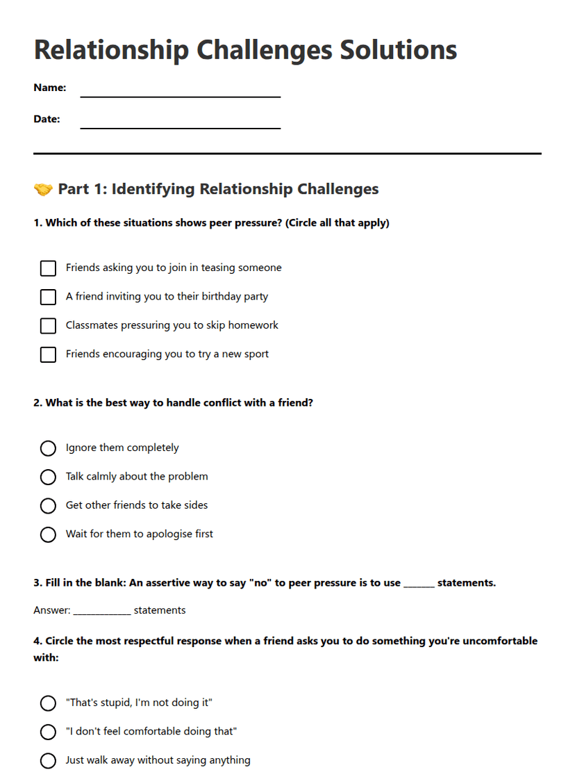Relationship Challenges Solutions