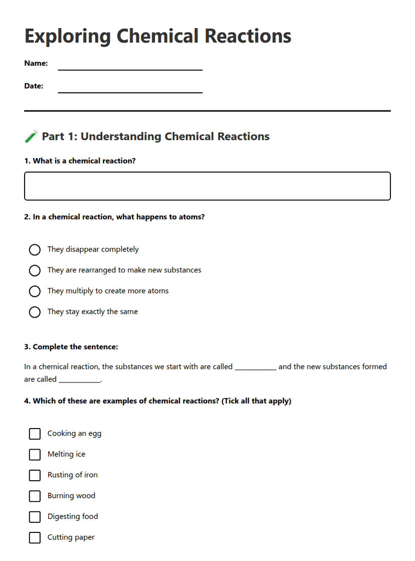 Exploring Chemical Reactions