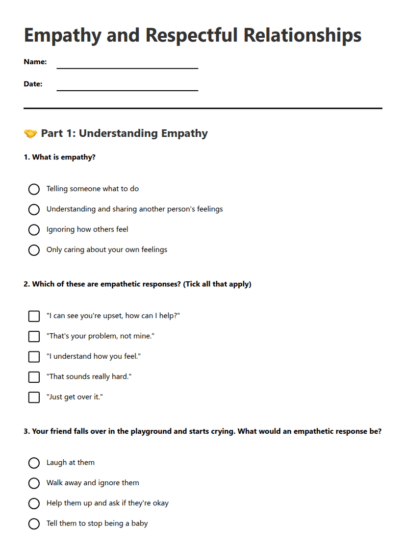 Empathy and Respectful Relationships