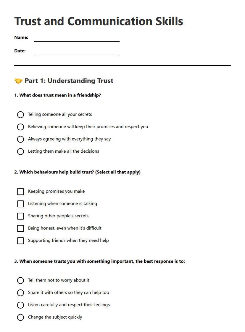 Trust and Communication Skills