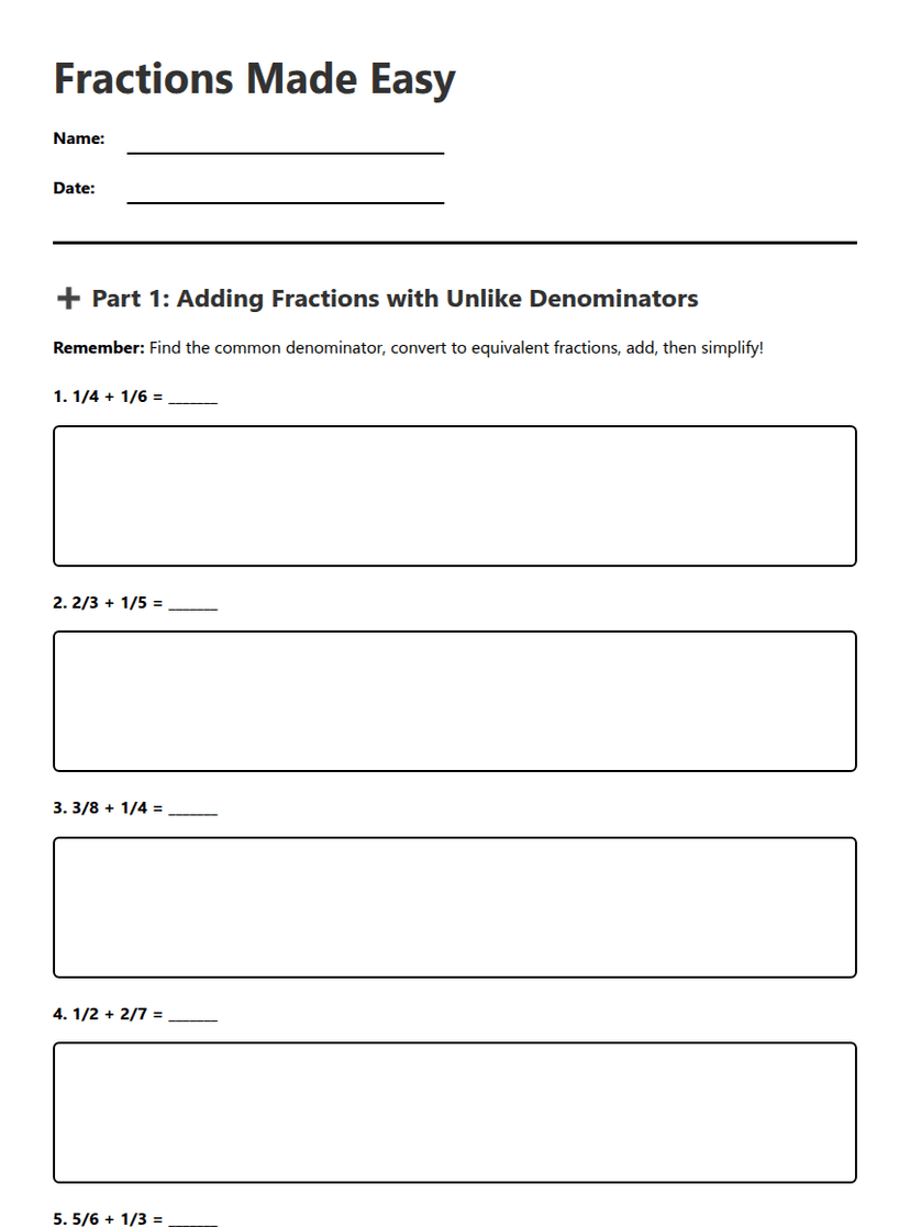 Fractions Made Easy